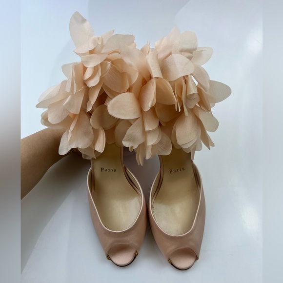 Christian Louboutin Carnaval 120 Embellished Satin Sandals - Size 36.5 - N217-1 - Picture 10 of 11